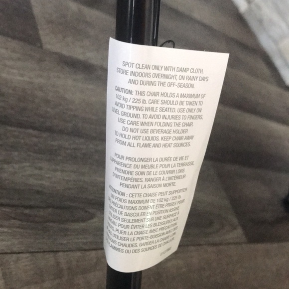 Everyday Essentials Navy Blue Outdoor High Back Chair with Cushioned Headrest - Picture 7 of 11